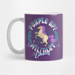 Purple Up For Military Kids Unicorns Military Purple-Up Day Mug